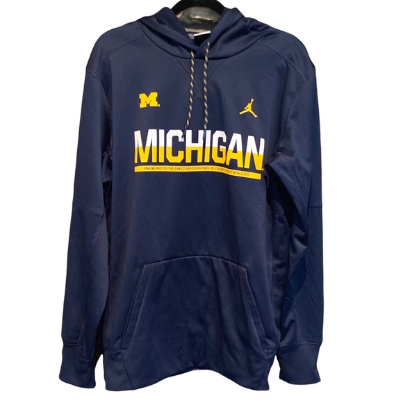 Nike | Shirts | Michigan Wolverines Nike Jumpman Air Jordan Thermafit Hoodie  Sweatshirt Large | Poshmark